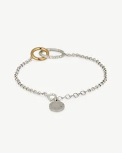 Halo Bracelet - Silver/24 Carat Gold Gilded
