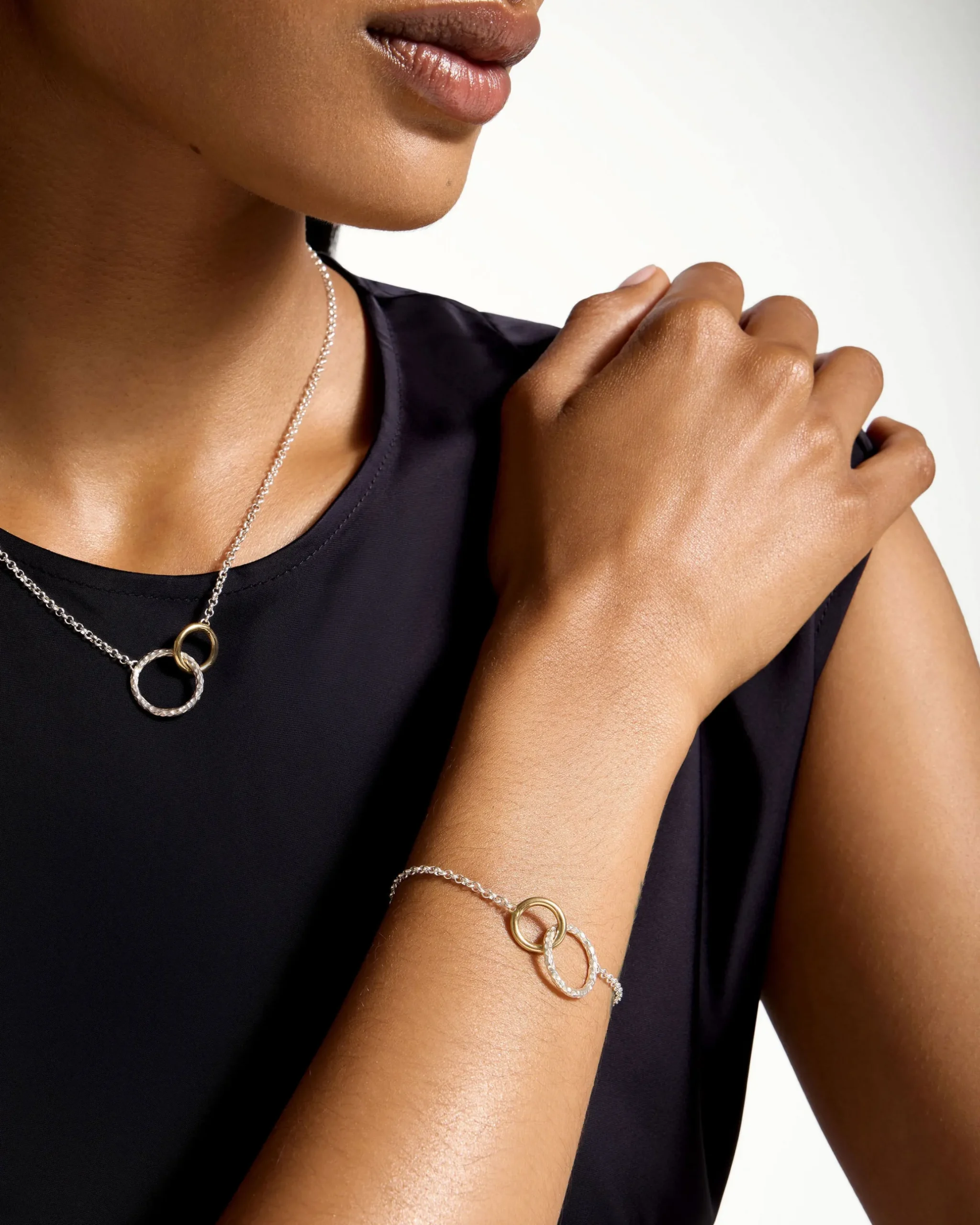 Halo Bracelet - Silver/24 Carat Gold Gilded