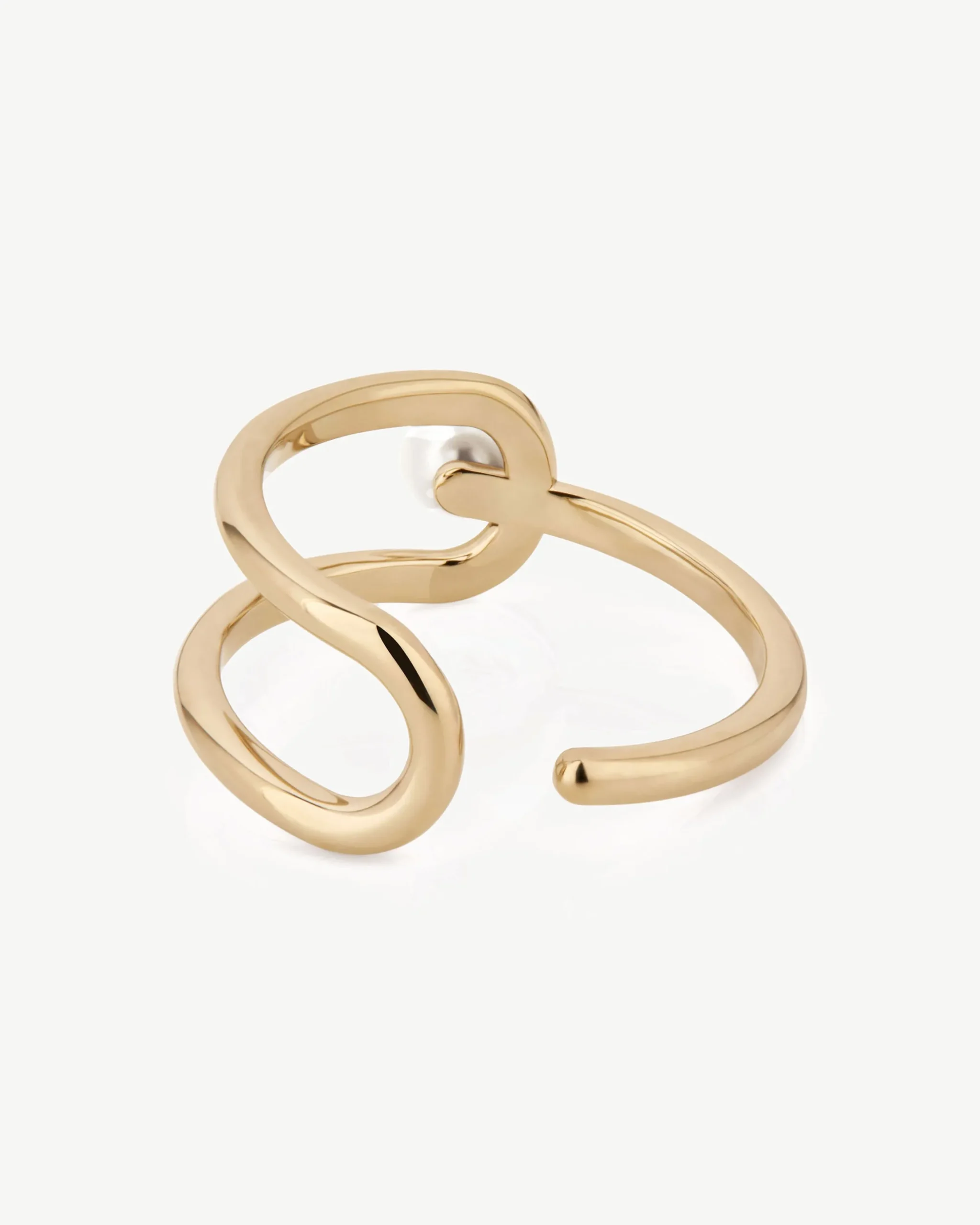 Lana Pearl Ring - 22 Carat Gold Gilded