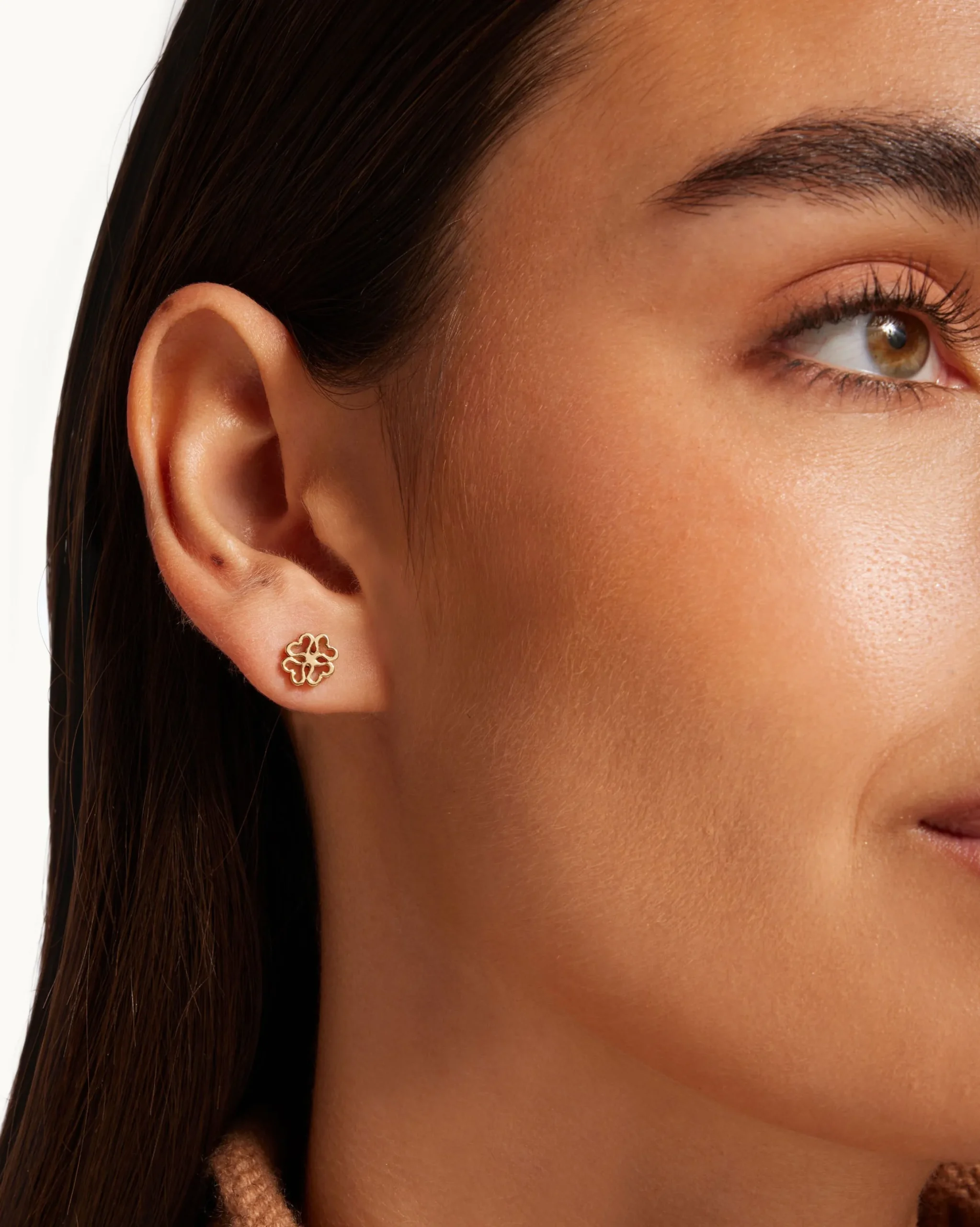 Monogram Earrings - 22 Carat Gold Gilded