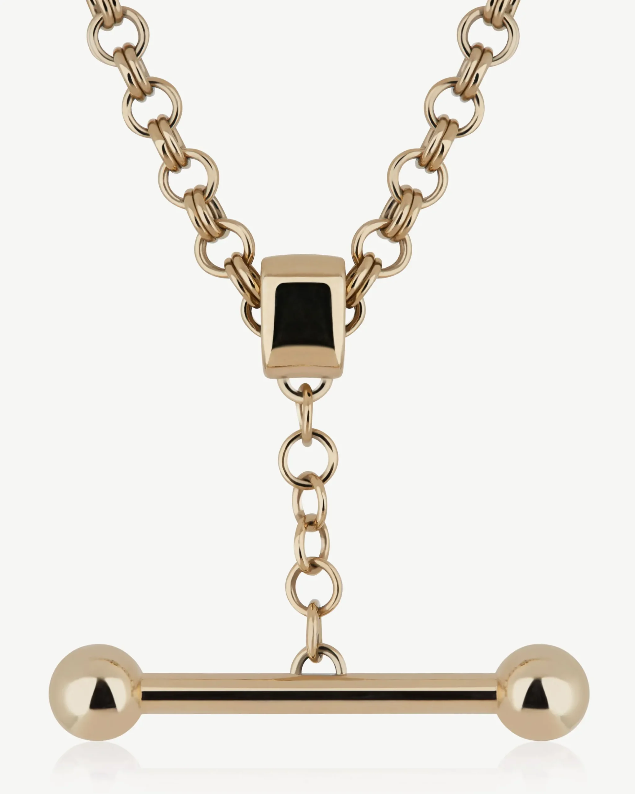 Mosaic Pendant Necklace - 22 Carat Gold Gilded