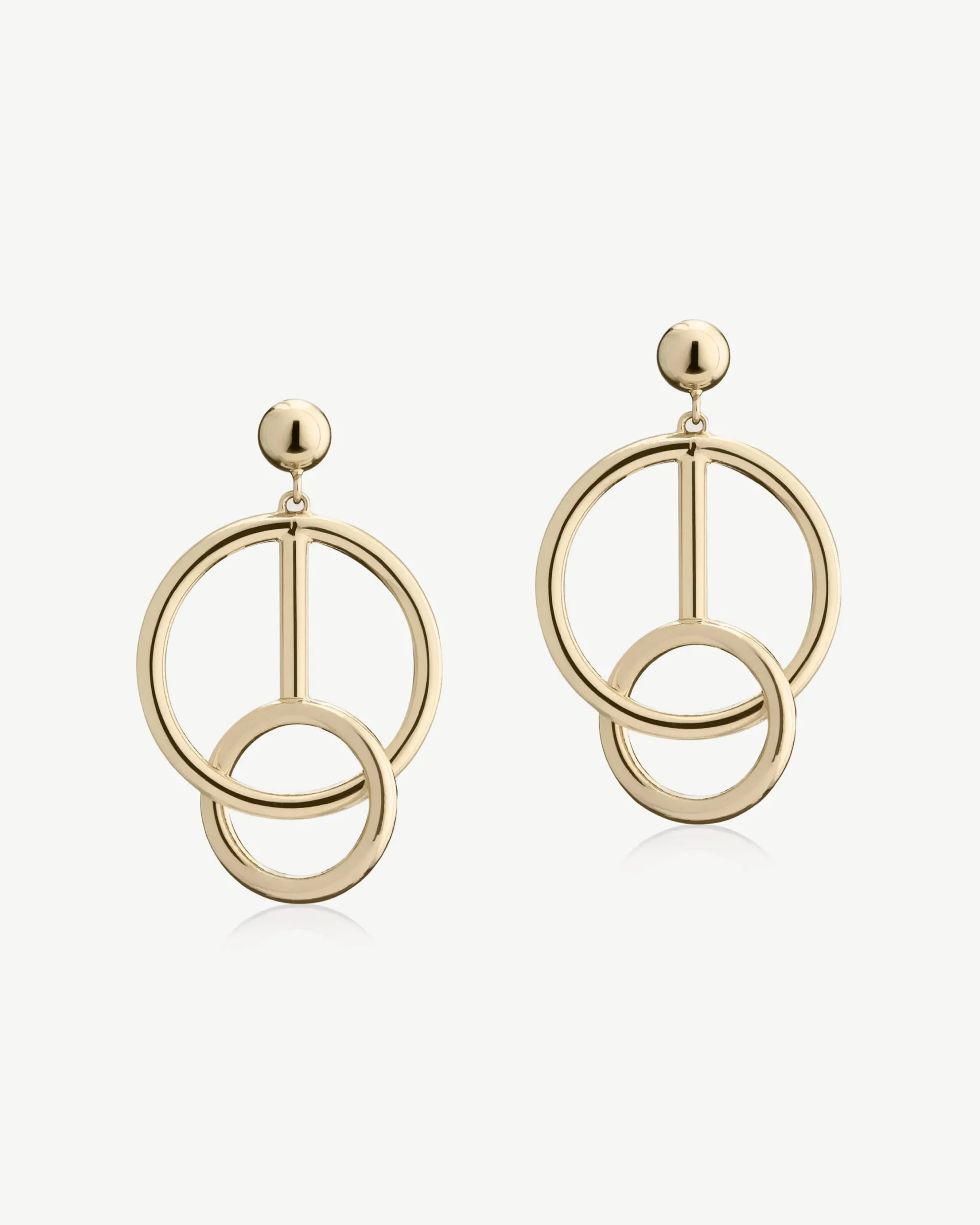Music Bar Hoop Earrings - 22 Carat Gold Gilded