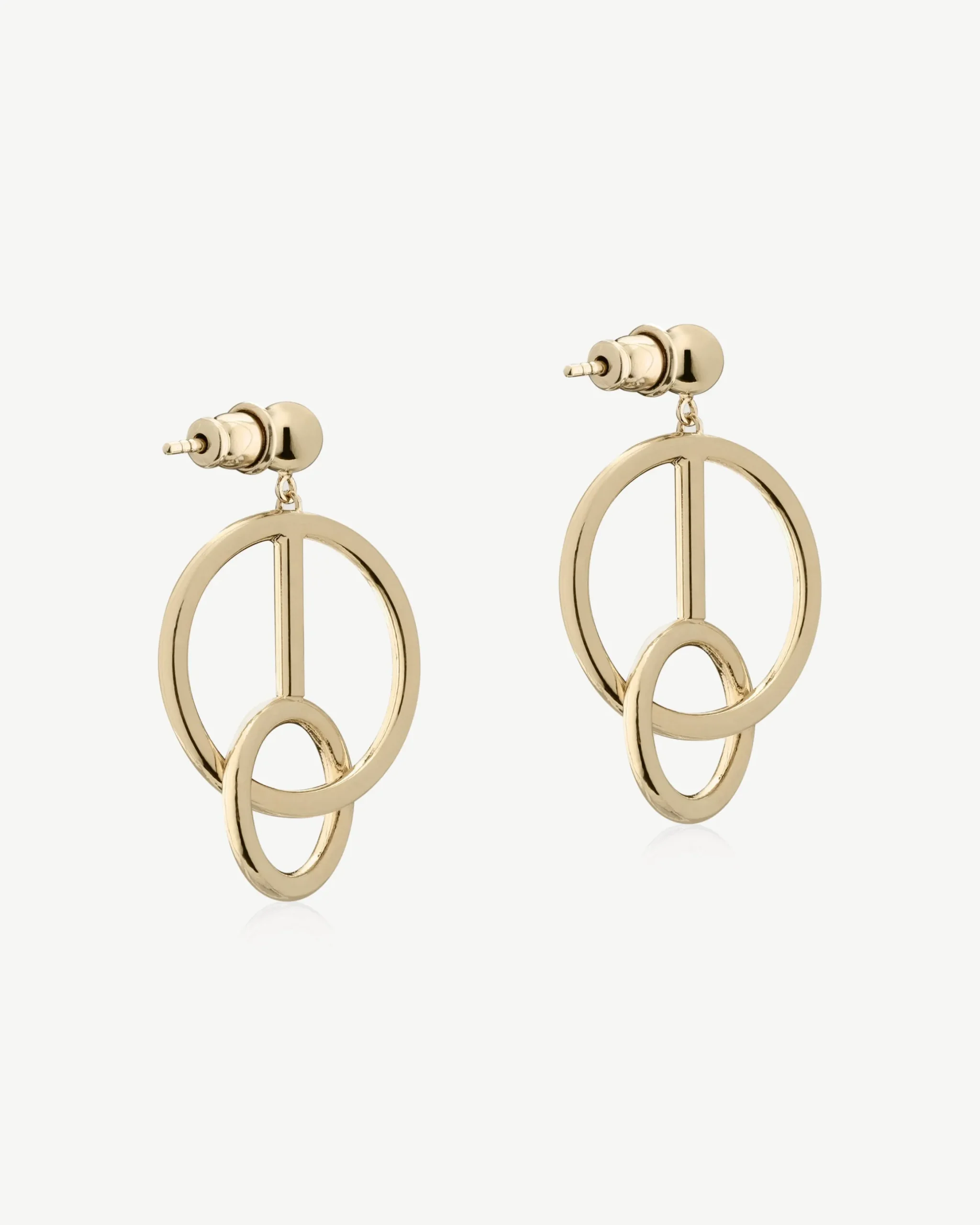 Music Bar Hoop Earrings - 22 Carat Gold Gilded