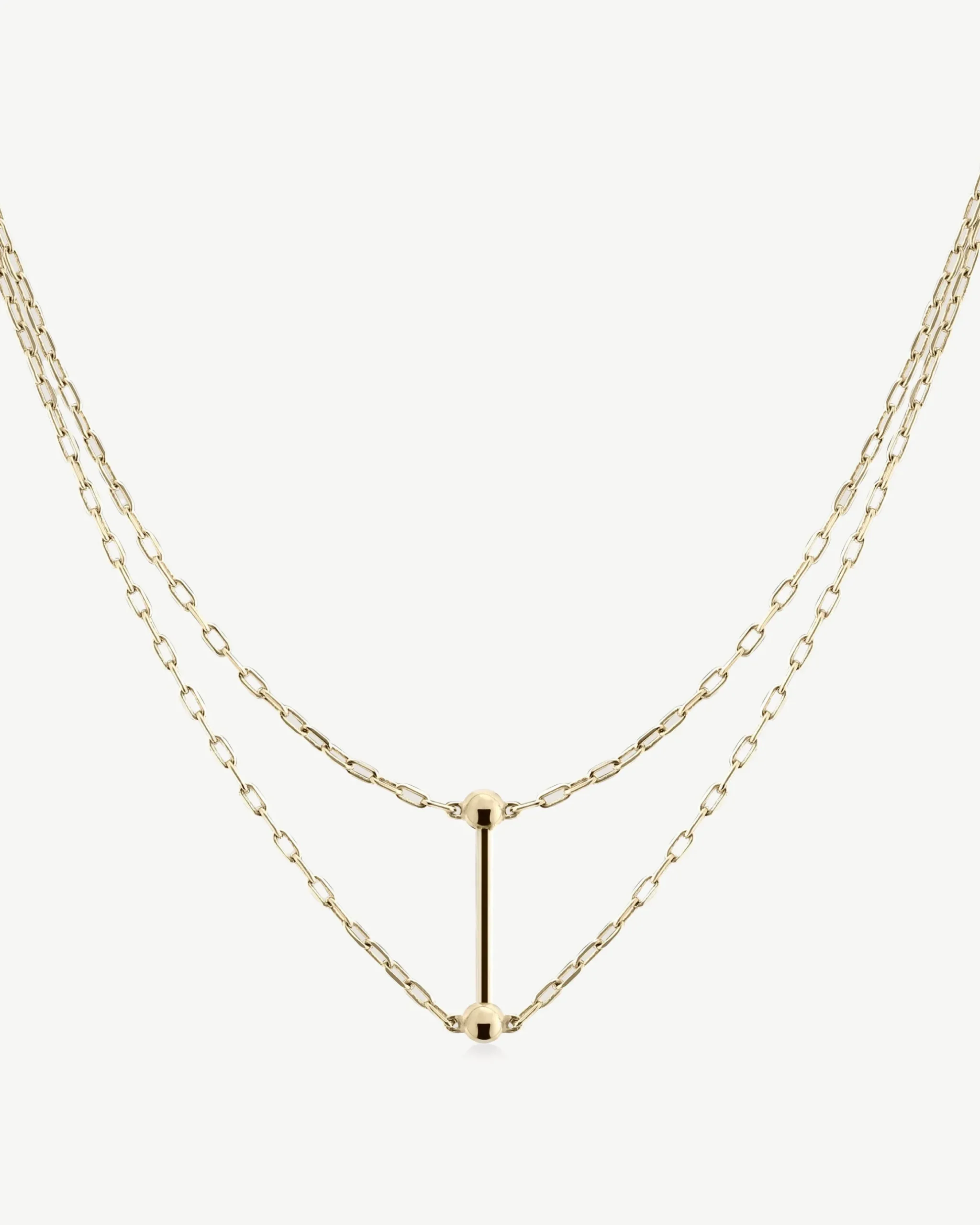 Music Bar Necklace - 22 Carat Gold Gilded