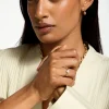 Pearl Link Ring - 22 Carat Gold Gilded