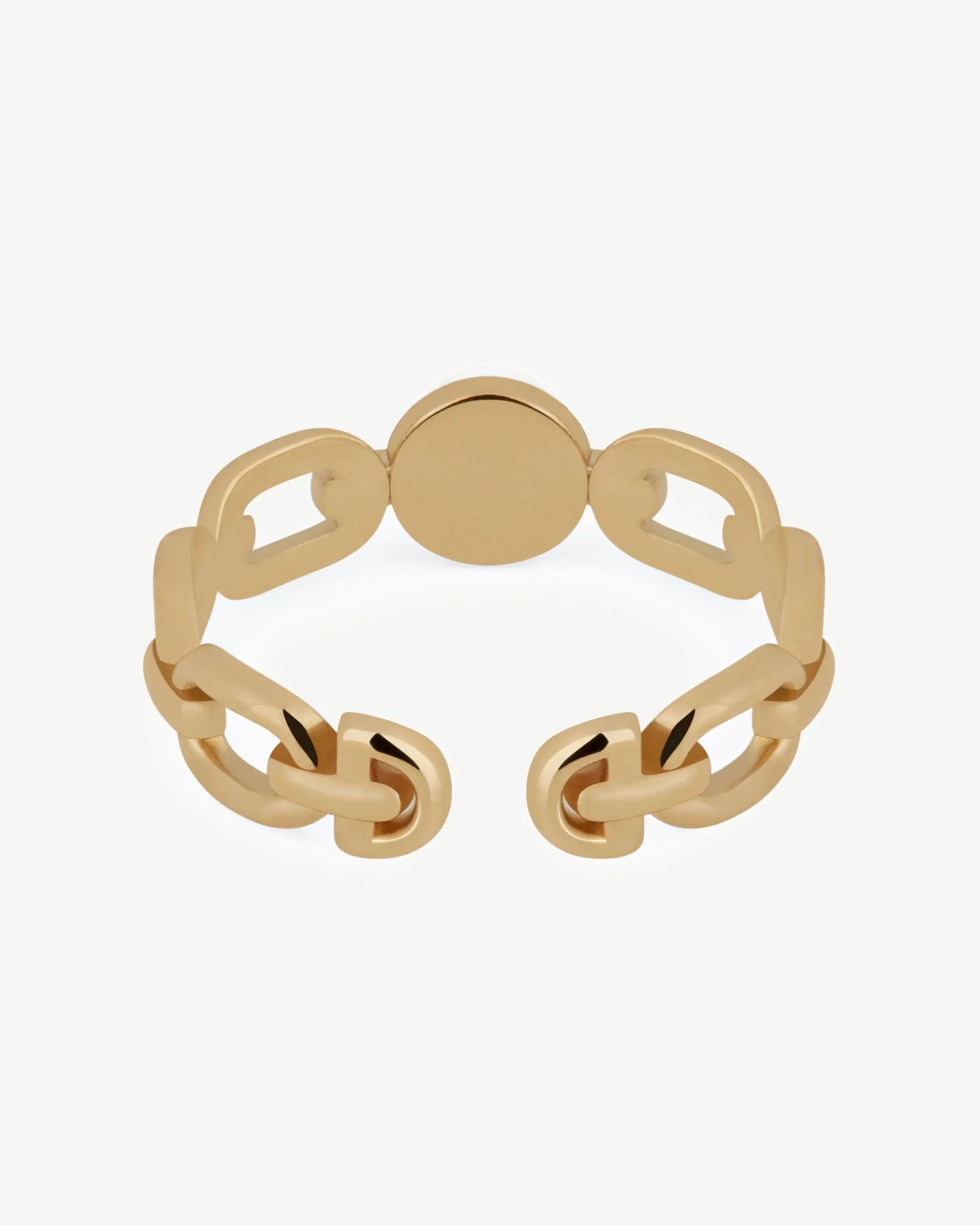 Pearl Link Ring - 22 Carat Gold Gilded